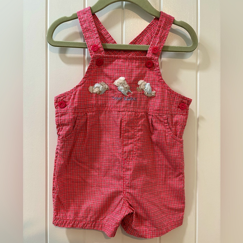 Peter Rabbit - Gingham Printed Overalls
